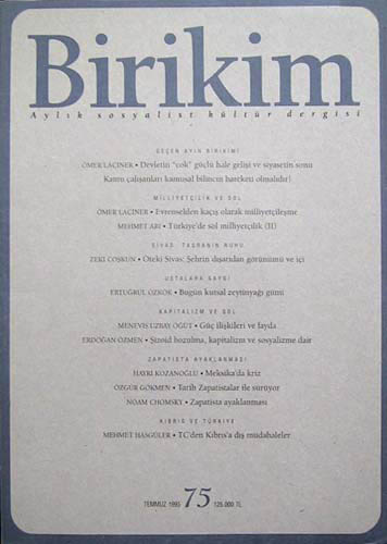 Birikim Sayı 75 - Temmuz 1995