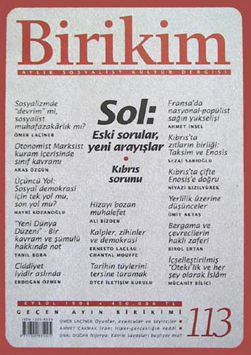 Birikim Sayı 113 - Eylül 1998